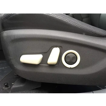 

Free Shipping Chromed ABS Plastic 5PCS Interior Car Seat Adjustment Buttom Cover Trim For Hyundai Tucson 2015 2016