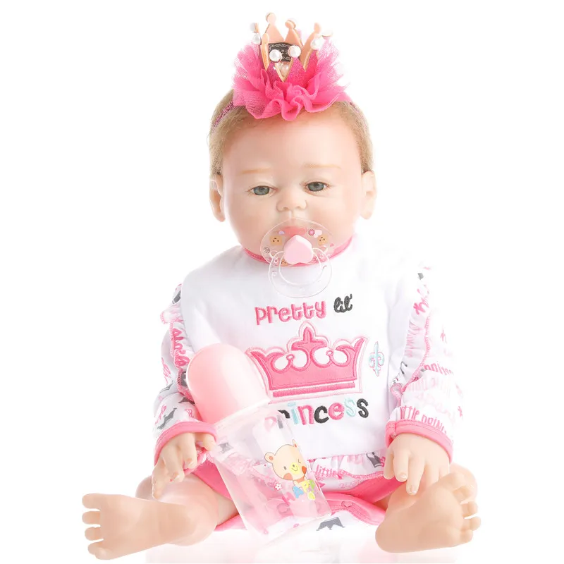 SanyDoll 20 дюймов 50 см силиконовые куклы для новорожденных реалистичные Красивые
