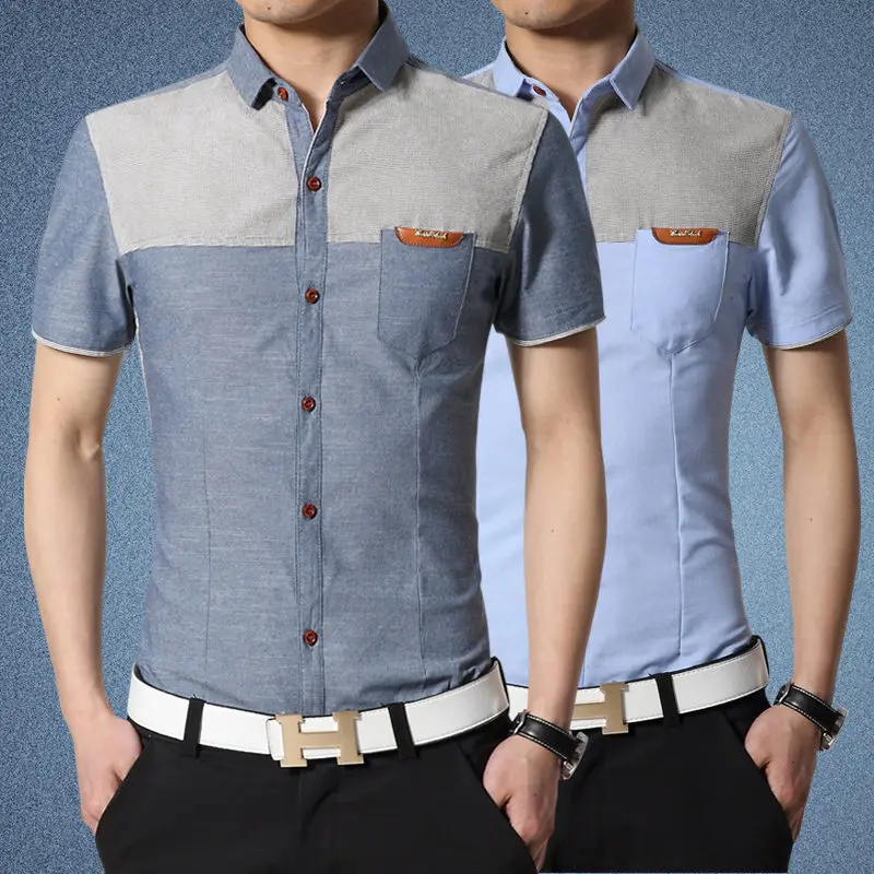 2019 جديد وصول 100% القطن العلامة التجارية الرجال الصيف قميص رسمي للأعمال قصيرة الأكمام قميص الرجال قمصان الذكور كبير حجم 5XL الملابس YN10316