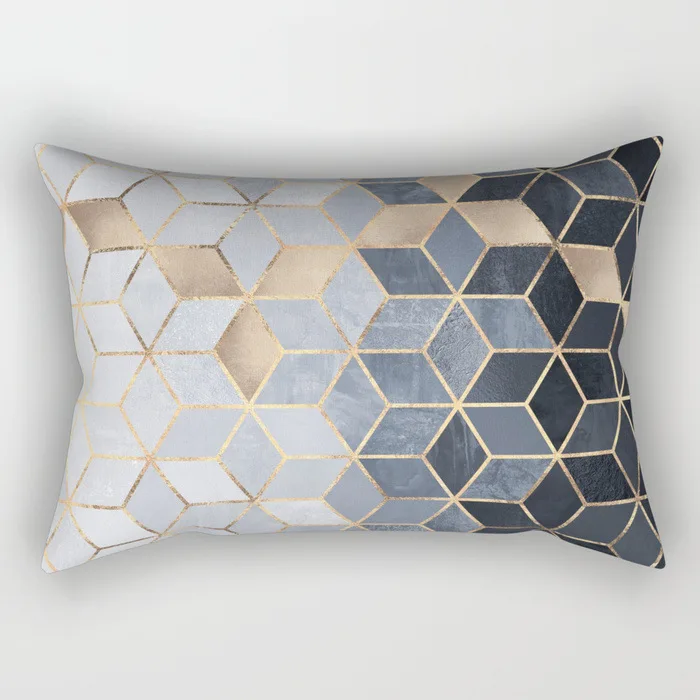 Elife геометрические решетки градиентные кубики пледы Чехлы для подушек полиэфирные подушки Чехол для дивана автомобиля домашний декор 30x50 см