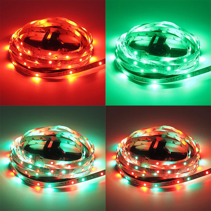 Светодиодная лента RGB 5 м SMD 2835 12 В 60 светодиодов/м не водонепроницаемая гибкая