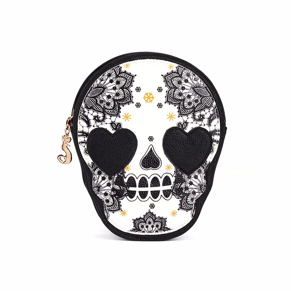 2017 font b Women b font Black Skull Shoulder Messenger font b Bag b font font