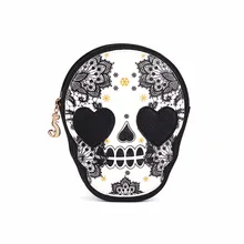 2017 de Las Mujeres Del Cráneo Negro de Hombro Messenger Bag Bolso mujeres de los bolsos de las mujeres famosas marcas de lujo diseñador #751323