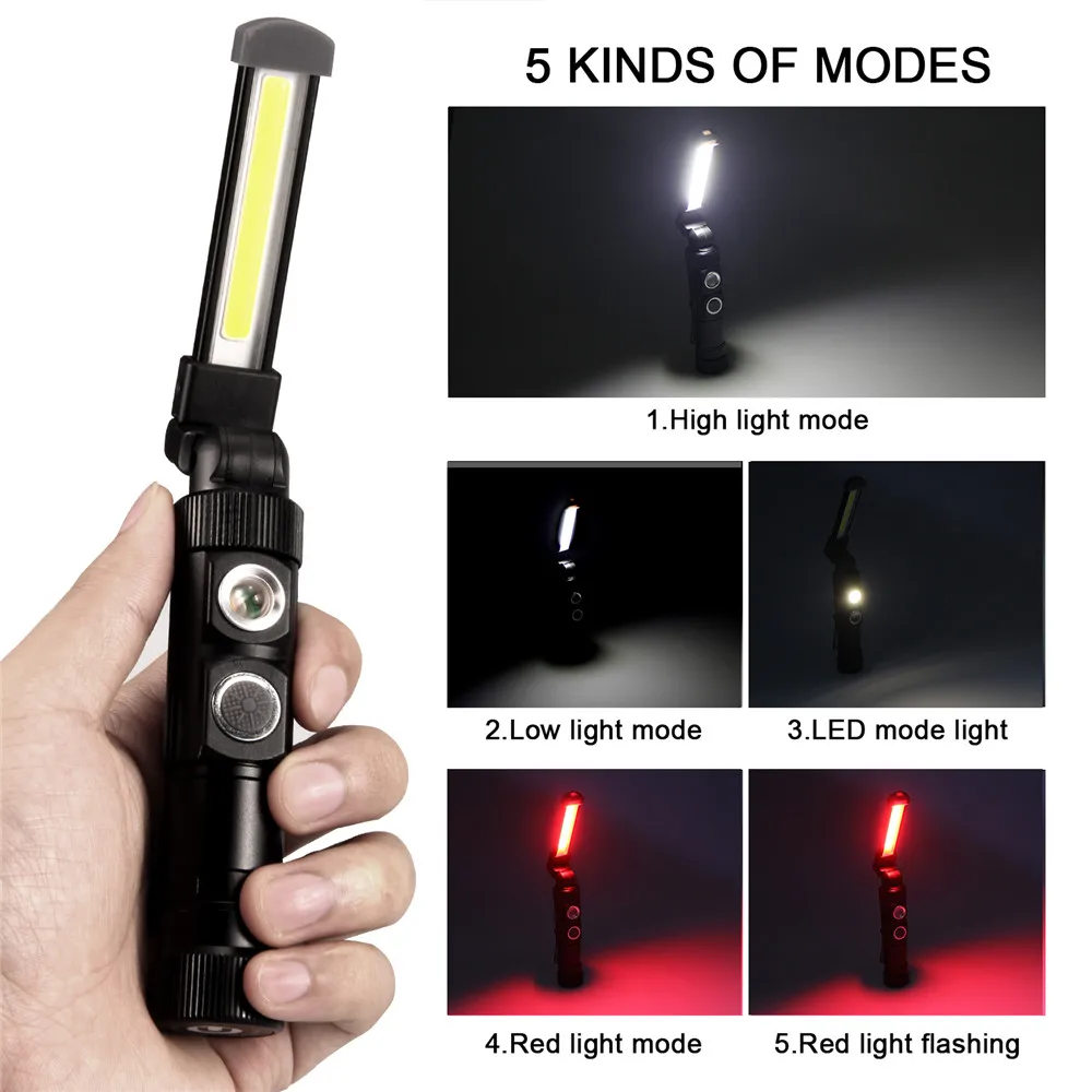 

multifunction flashlight USB rechargeable flashlight for work maintenance, Emergency light, Magnetic LED light, flashlight Ultra