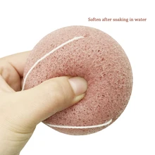 Angnya 2 шт. круглая форма натуральный Konjac косметический спонж для лица макияж губка Очищающая моющая пудра для лица Уход Отшелушивающий инструмент