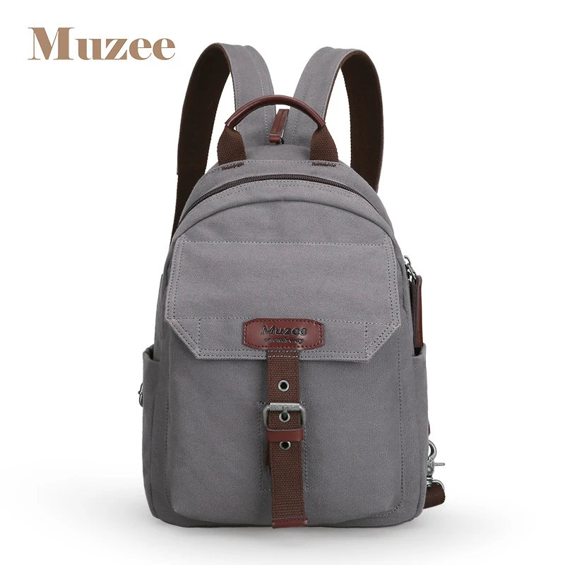 Новый модный рюкзак Muzee для женщин и мужчин холщовый вместительная сумка через