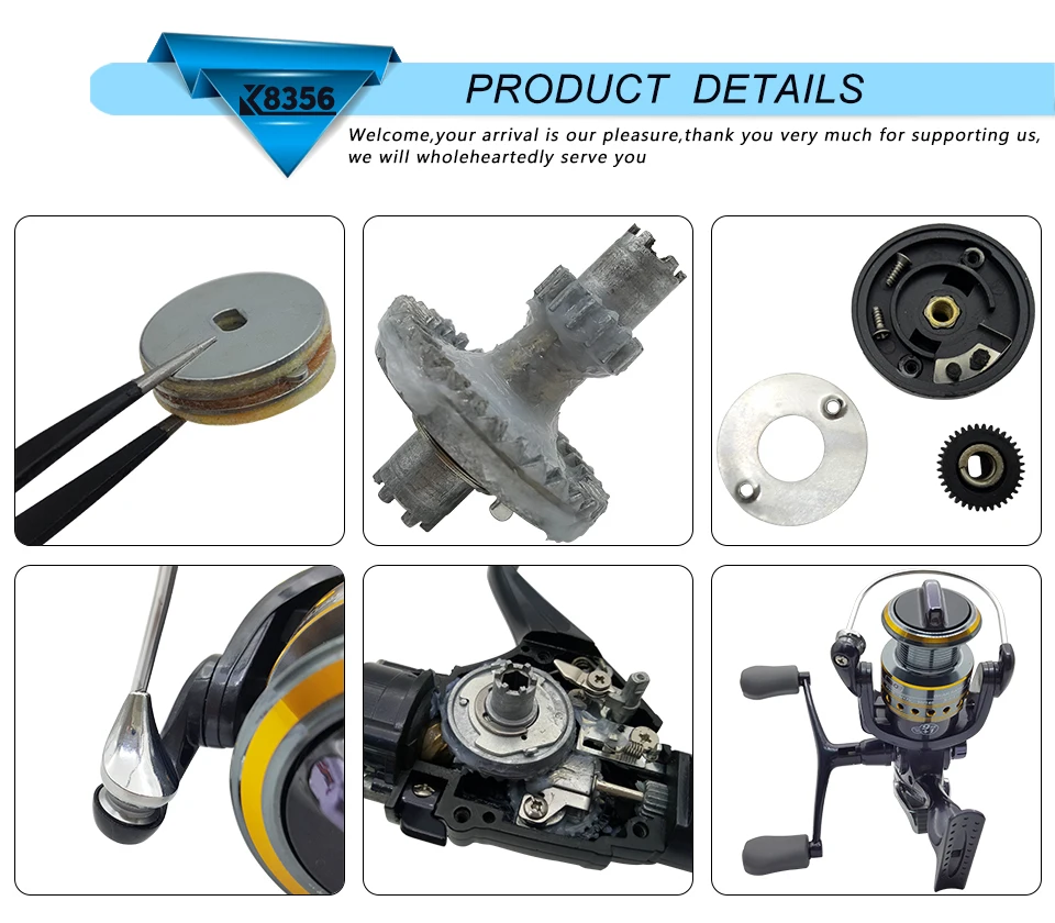 K8356 5.51 9+1BB Dual Brake Saltwater Fishing Reel Metal Spool Sea Boat Spinning Carp Fishing Reels With Extra Spool 3000-5000_09