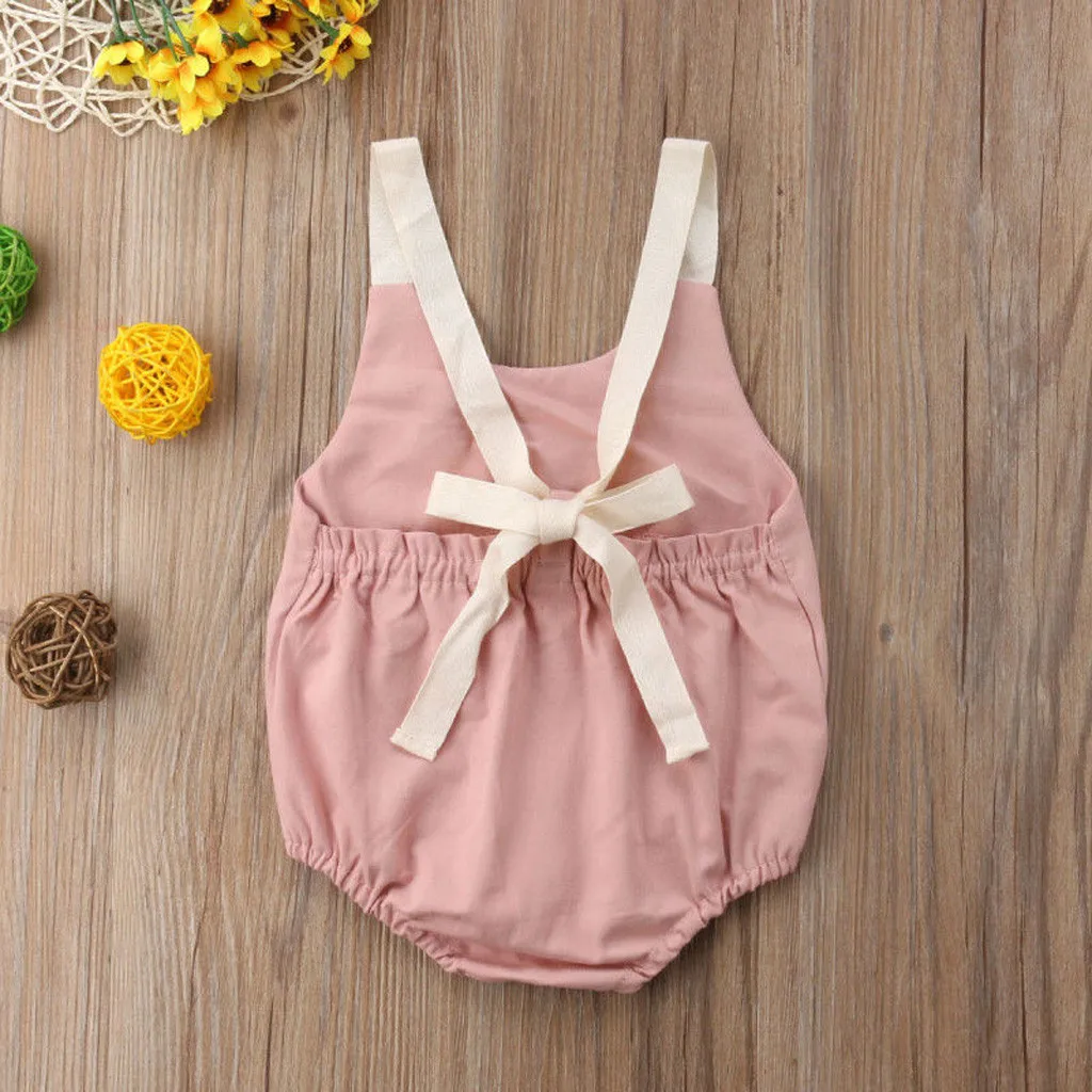 Newborn Infant Baby Girl Bowknot Backless Romper Outfits Clothes Rompers newborn baby girls clothes 0-3 months Newborn Infant Baby Girl Bowknot Backless Romper Outfits Clothes Rompers newborn baby girls clothes 0-3 months