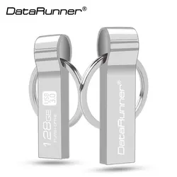 DataRunner металлический USB флеш-накопитель цепочка для ключей, Флэшка накопитель Usb 3,0 высокая скорость флешки 16 ГБ 32 ГБ 64 Гб 128 ГБ usb-носитель Stick