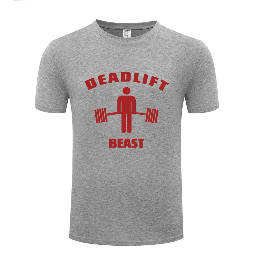 Deadlift الوحش رفع الاثقال اللياقة البدنية T قمصان الرجال قصيرة الأكمام يا الرقبة تي شيرت رجالي قطني بارد مضحك الشارع الشهير أعلى المحملة الصيف