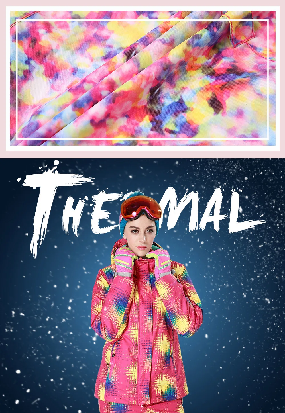 Зимняя Лыжная одежда Женский Бренд Премиум Лыжная куртка теплый водонепроницаемый ветрозащитный лыжный костюм и двойной Лыжный костюм