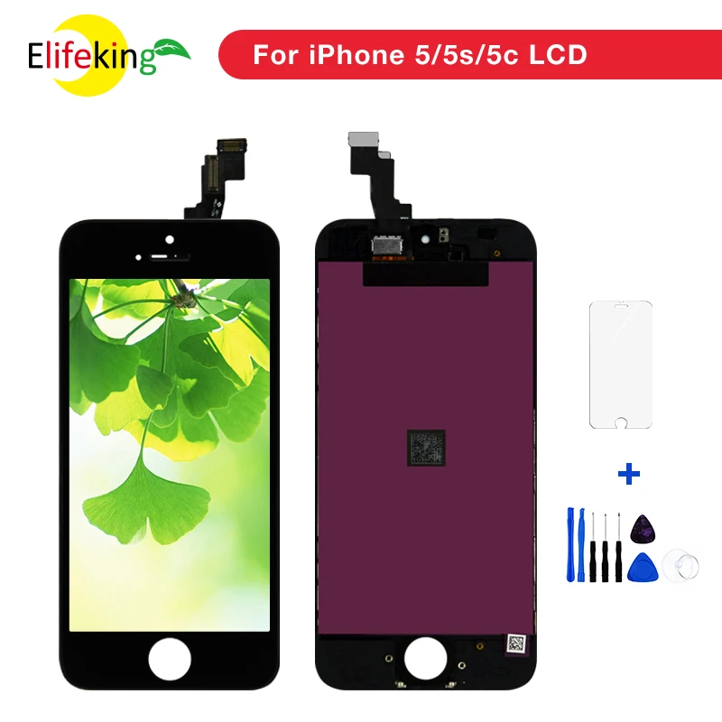 

100PCS/Lot Pantalla LCD Display for iPhone 5 5s 5c LCD Display Touch Screen Digitizer Assembly No Dead Pixels 100% tesed