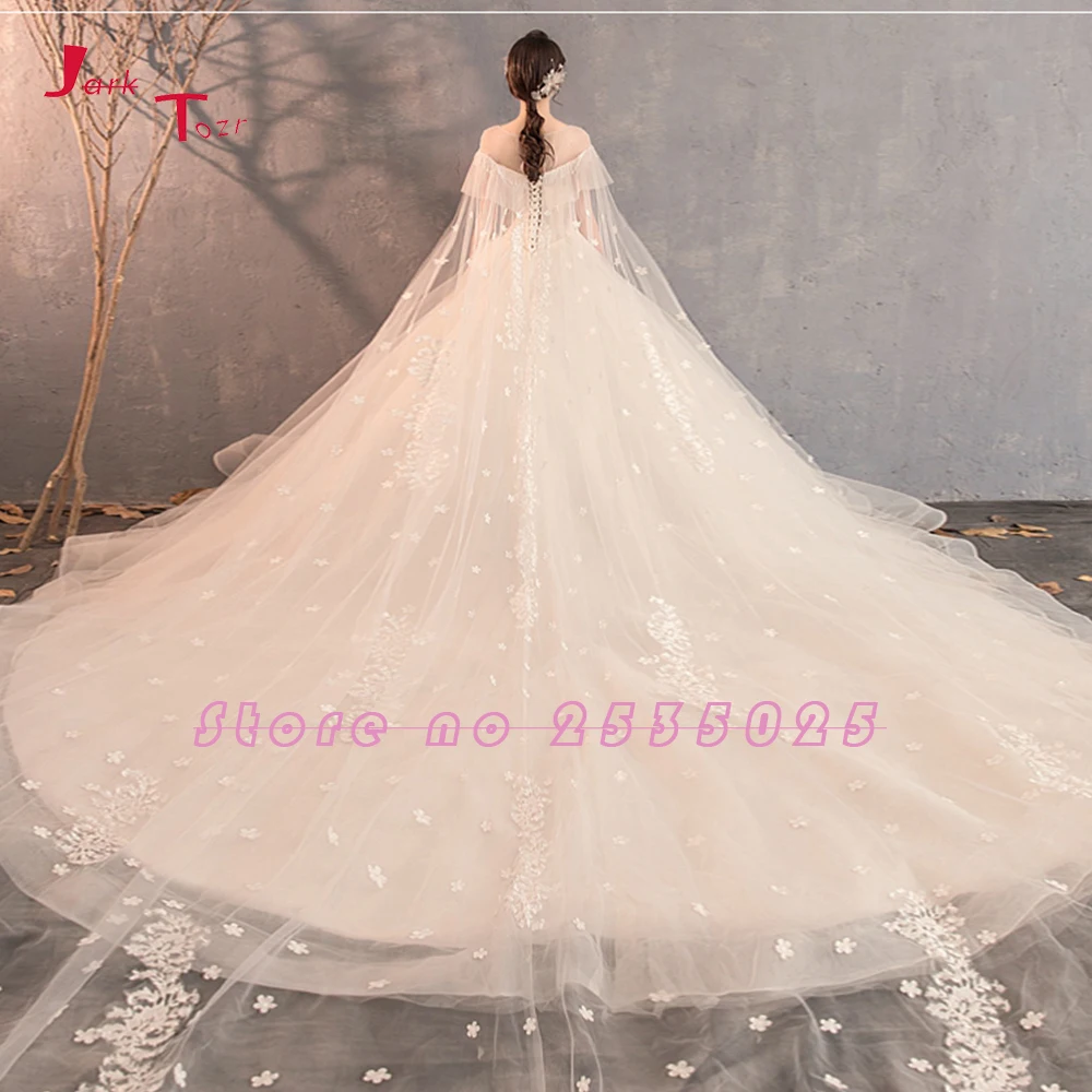 Vestido de Noiva Элегантный бальное платье Свадебные платья 2019 цвета слоновой кости Тюлевое платье mariée блестками аппликации Suknie Slubne 3D цветы