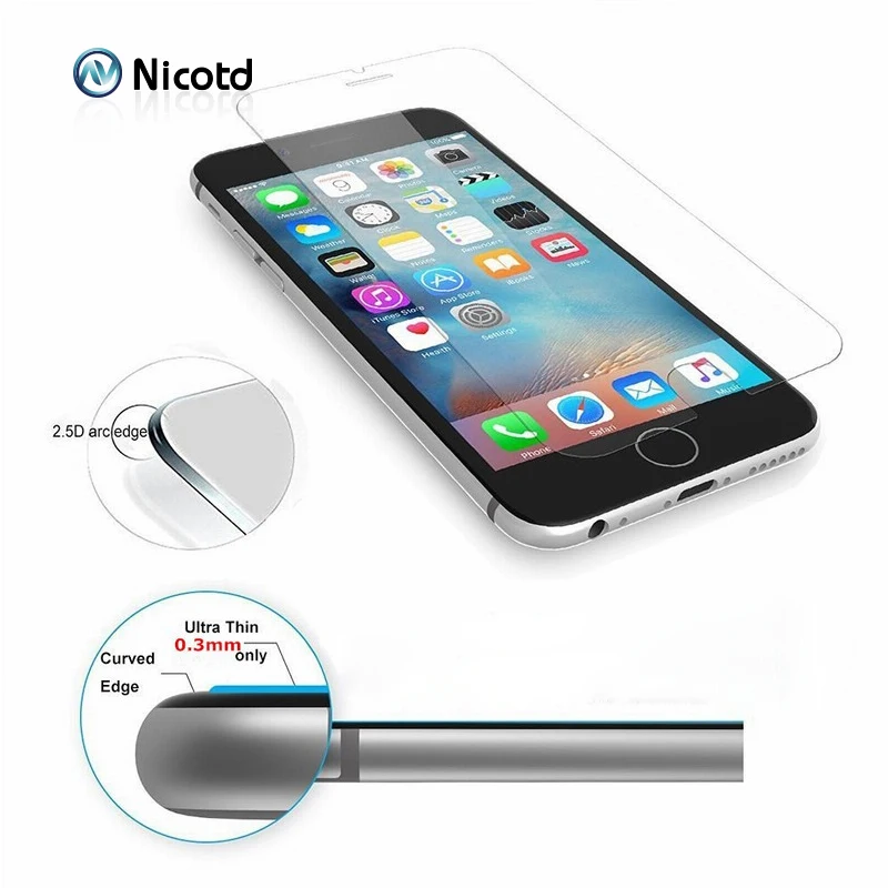 Tempered Glass For iPhone X XS Screen Protective Film For iPhone XS MAX 5 5S SE 8 Glass Protector For iPhone 7 plus 6 6s 8 plus (3)