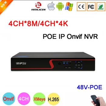 

Red Panel Hi3536C Xmeye 4CH*4K/4CH*8M 4CH 4 Channel 8mp 4K Audio H.265+ 48V POE Onvif IP Camera CCTV NVR