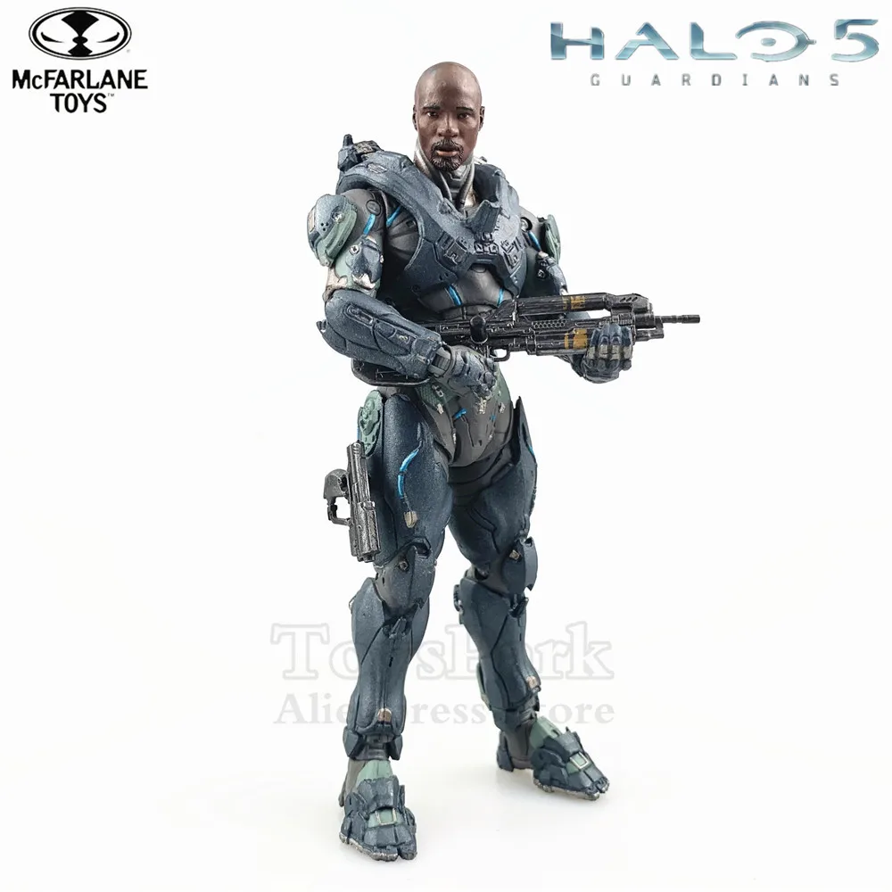 

Halo 5 Guardians Series 1 Spartan Locke Unmasked 5" Action Figure Original Mcfarlane Toys Gamestop Exclusive Doll Collectible