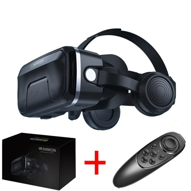 Новинка VR shinecon 6,0, гарнитура, обновленная версия, Очки виртуальной реальности, 3D очки VR, гарнитура для шлема, игровая коробка, игровая коробка - Цвет: Bundle 3