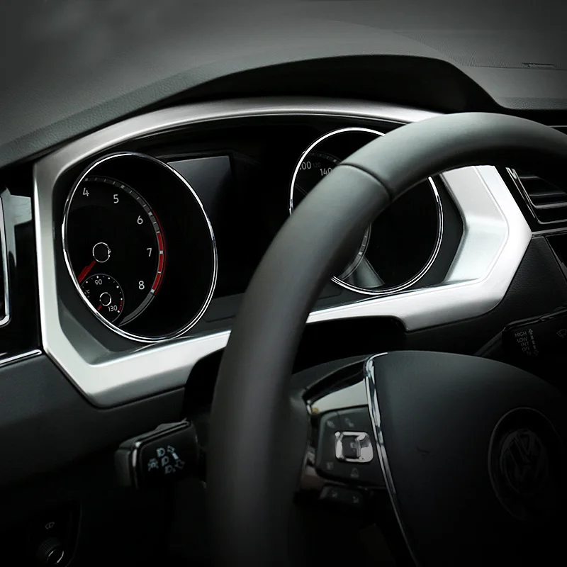 ABS-Plastic-Sticker-Car-Console-Steering-Wheel-Dashboard-Frame-Cover-Trim-For-Volkswagen-VW-Tiguan-mk2