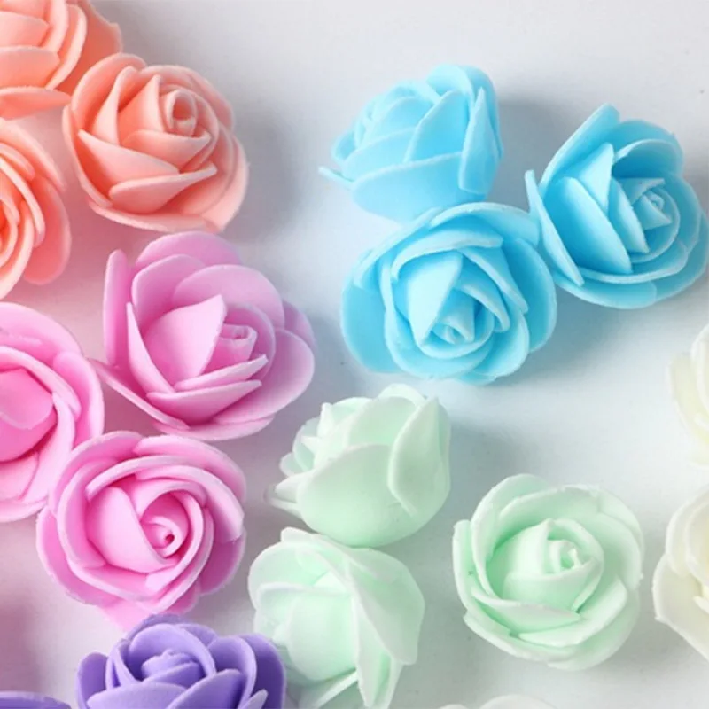 50 шт. 25 мм пена роза Искусственные цветы «сделай сам» помпон венок декоративный цветок невесты поддельные цветы для дома Свадебное Оформление автомобиля