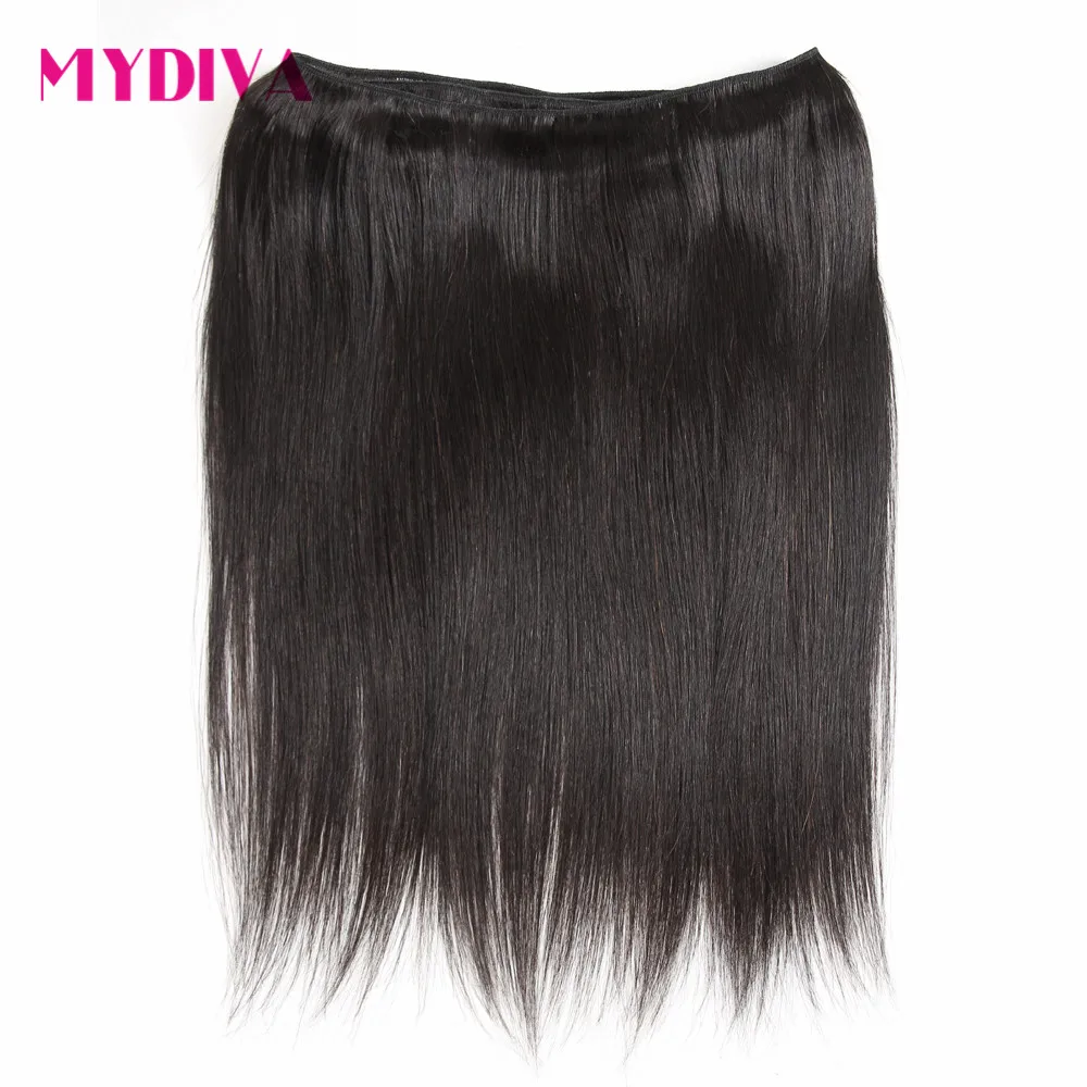 Mydiva 13''*4'' Ear To Ear Lace Frontal With Hair Bundles Peruvian Straight Natural Color 4Pcs/Lot Non-Remy Human Hair Extension Mydiva 13''*4'' Ear To Ear Lace Frontal With Hair Bundles Peruvian Straight Natural Color 4Pcs/Lot Non-Remy Human Hair Extension
