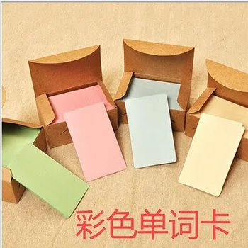 

1pcs ouhan stationery rounded boxed blank diy graffiti notes multiple colored notes black card notes