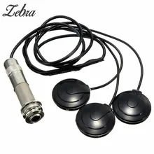 Zebra универсальный преобразователь 6,35 мм пиезо 3 датчик для акустической гитары укулеле мандолина части и аксессуары для гитары