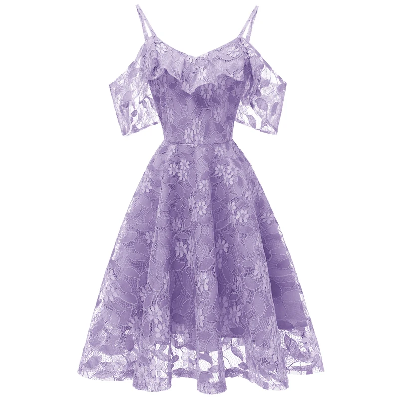 

Sexy Short Evening Dress Lace A-line Party gown Formal formal dress off shoulder Sling evening dress abiye gece elbisesi