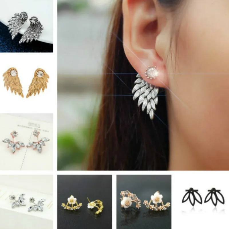 

1 PCS Sell Flower Romance Stud Earrings Simulated Pearls Crystal Infinity Bow Cat Bijoux Fashion Jewelry Brincos Earing 2018