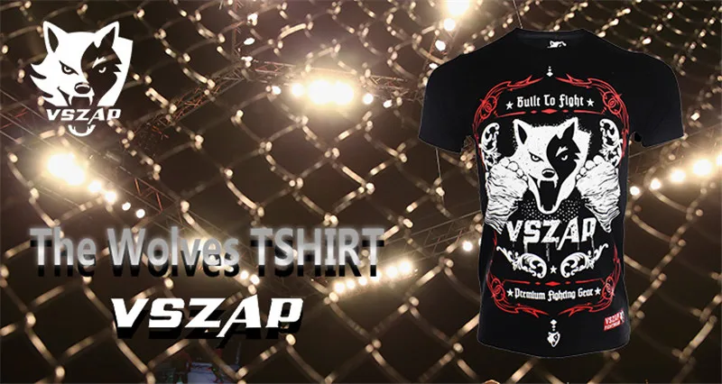 VSZAP tatami mma рубашки бой rash guard MMA Muay Thai Jujitsu с короткими рукавами спортивные тренировки Фитнес Футболка БЖЖ