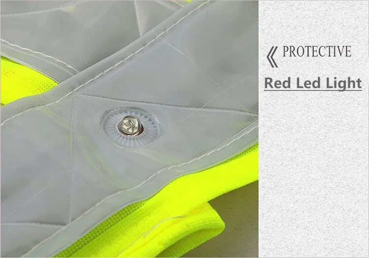 Noite de Aviso de Segurança de Tráfego Colete de Segurança Spardwear Led Light up Segurança Reflexiva Stripes Vest Roupas Levou En471yellow hi Vis 16 6 Roupas de segurança