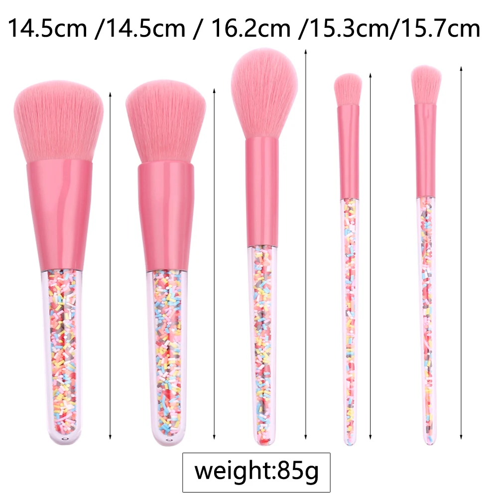 

Beauty Candy Plastic Handle Makeup Brush Set Large Powder Round Buffer Blending Eye Shadow Highlighting Brush