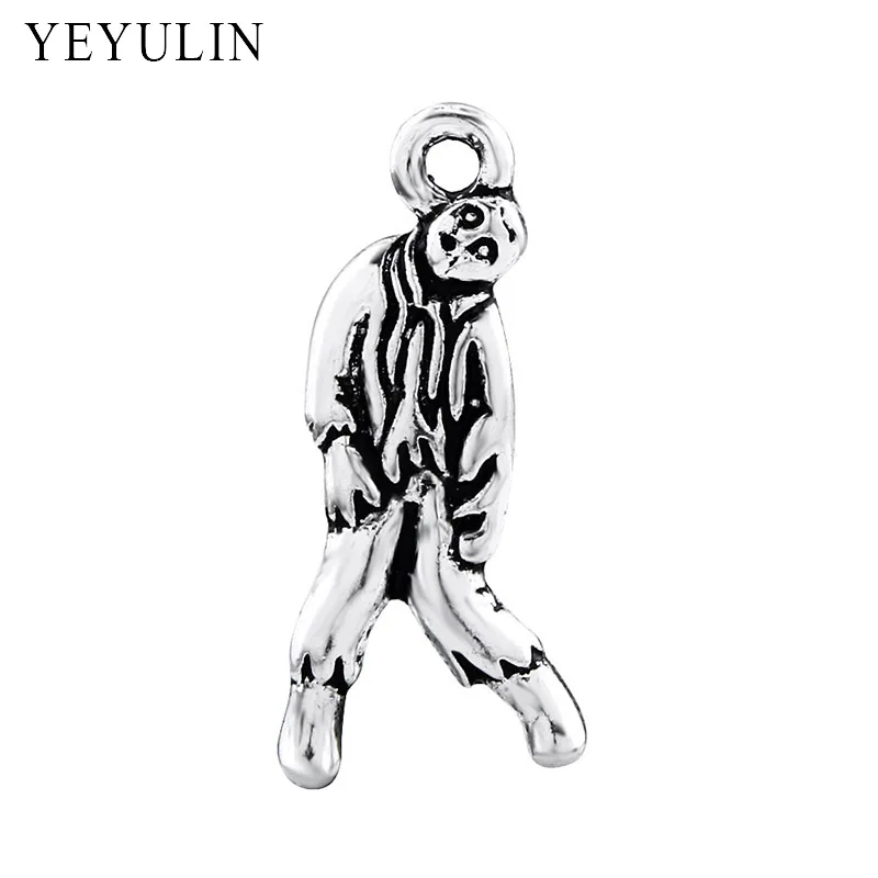 

Antique Silver Tone ZOMBIE WALKING DEAD HALLOWEEN THRILLER Alloy Charms Jewelry Fit Necklace Bracelet Pendant Making 30pcs