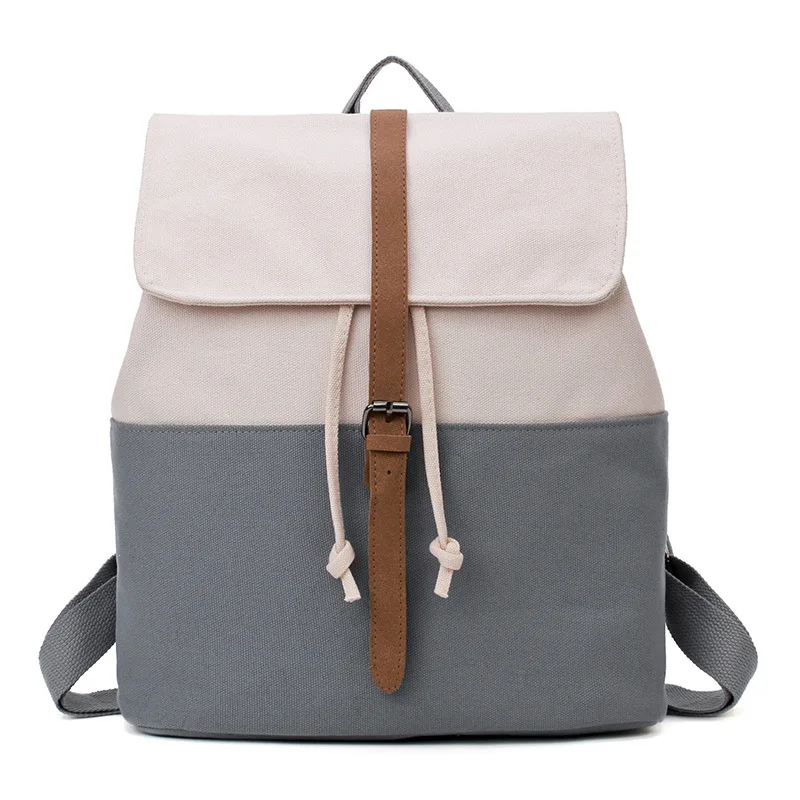 

Fashion New Brand Canvas Summer Women Backpack Lady Designer Soft School Bag for Teenage Girl Large Backpack String Rucksack
