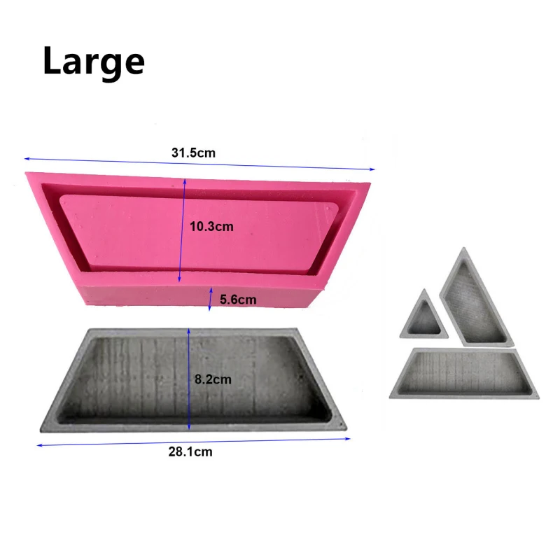 Плантатор силиконовые формы трапециевидной геометрической формы гипса цемента цветочный горшок плесень DIY бетонные ремесла растения цемента формы для ВАЗ