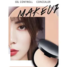 3 Colors Natural Oil Free Pressed Powder Foundation All Skin Types Free, Brighten Concealer Cosmetics 15g