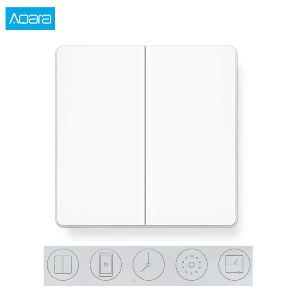 

Aqara Smart Home Automation Panel Switch Timing Double Wireless Remote Control For Home Hall Bedroom Wall Lamp double bond