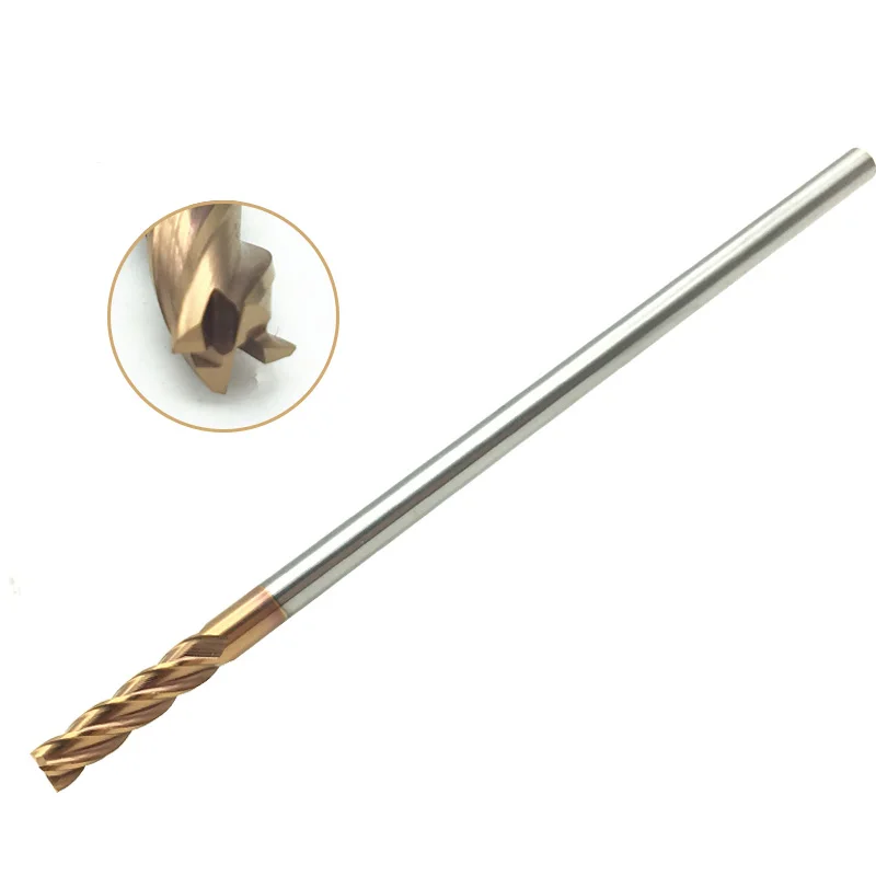 HRC60° φ10×25×75×4F  Carbide End Mill Bits Milling Cutter 10mm 4-Flutes （1pcs） 
