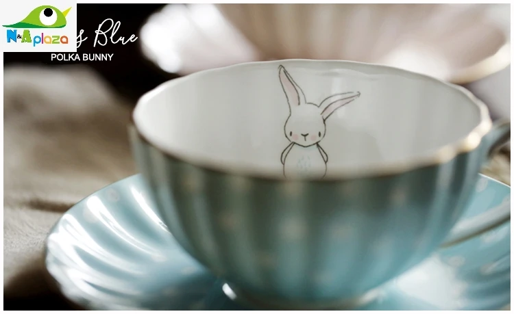 Хороший горошек кролик Грация высшего класса костяного фарфора кружки кофейная чашка набор керамическое блюдо чайная чашка и блюдце фарфор на-глазурованный