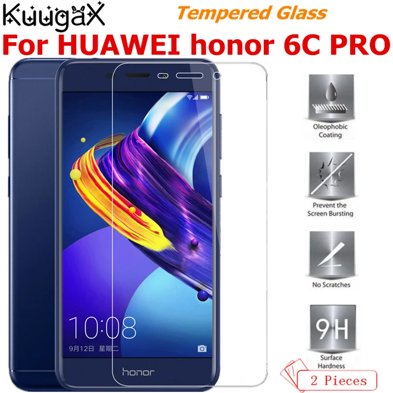 2 шт закаленное стекло для HUAWEI honor 6C PRO 6 C 6CPRO экран защитный чехол смартфона