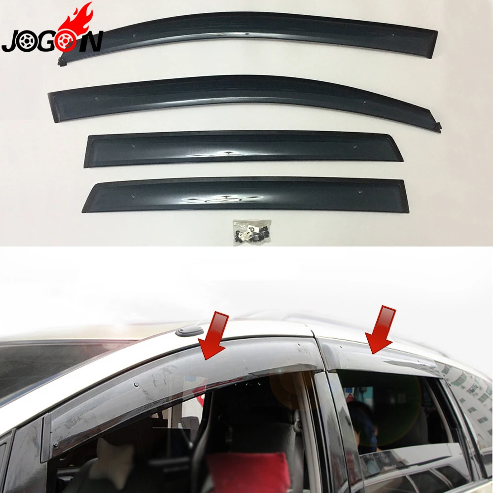 

For Toyota Previa Tarago Estima 2002 2003 2004 2005 2006 Window Sun Rain Visors Vent Shade Deflector Guard Weather Shield 4PCS