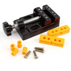 Multi Functional Mini Vise Household Hand Clamps Straight Flat Nose Aluminum Table vise for Jewelry Woodworking Tools