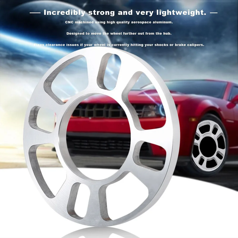 New 2Pcs Aluminium 12mm Universal Car Wheel Spacer 4 Hole New 2Pcs Aluminium 12mm Universal Car Wheel Spacer 4 Hole