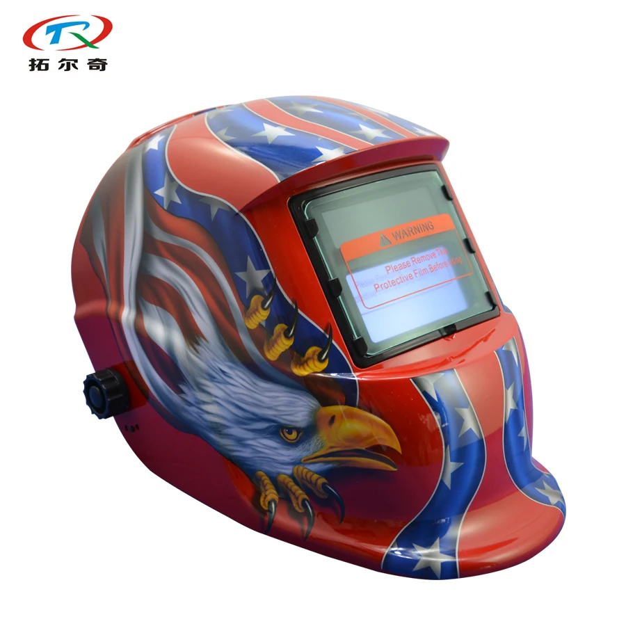 Сварочная маска arc welder шлем для сварки red blue eagle автоматическая наклейка