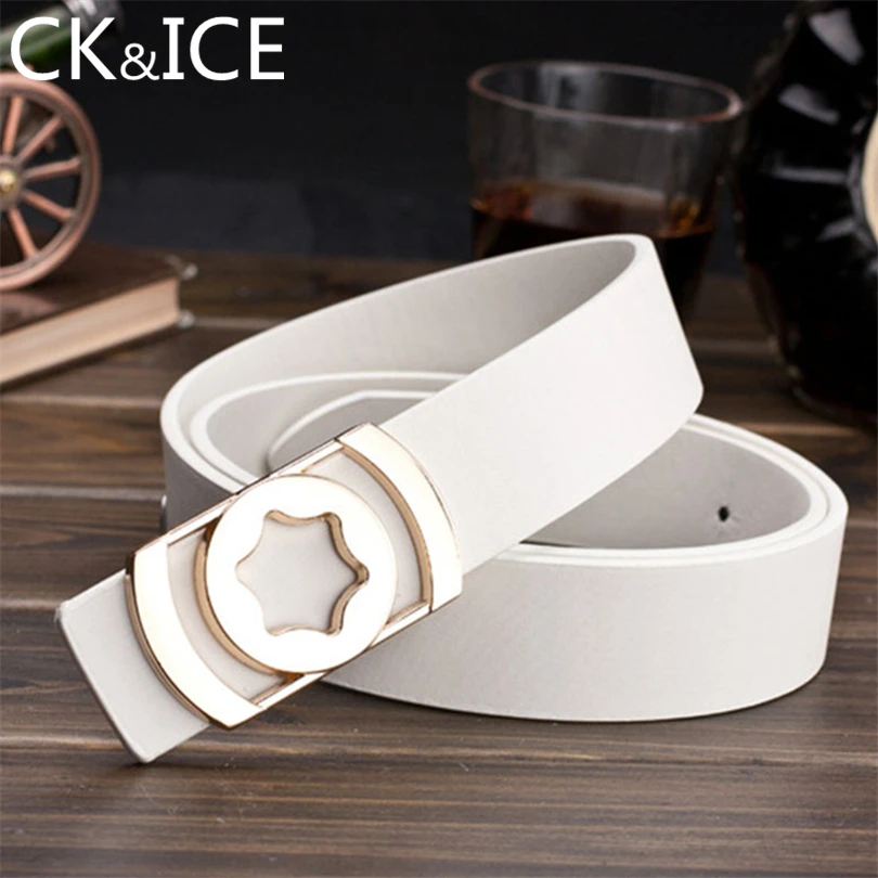 CK&ICE Good PU Leather Belts for Men Women Reversible Belt Fashion