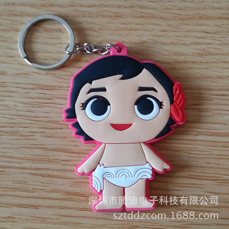 Moana Anime cosplay PVC llavero moda casual divertido lindo silicona para llave bolso encanto llavero joyería accesorios niños regalo Juguetes