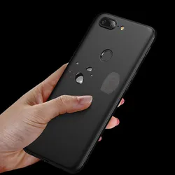 Matte Ultra - Thin TPU Silicone Protective Case - Slim Back Cover for Case and glass film (Black)
