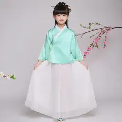 Дети Китайский традиционный костюм Наряд принцессы для девочек Дети Hanfu топ + юбка для девочек китайский фильм одежда партия Косплэй 18