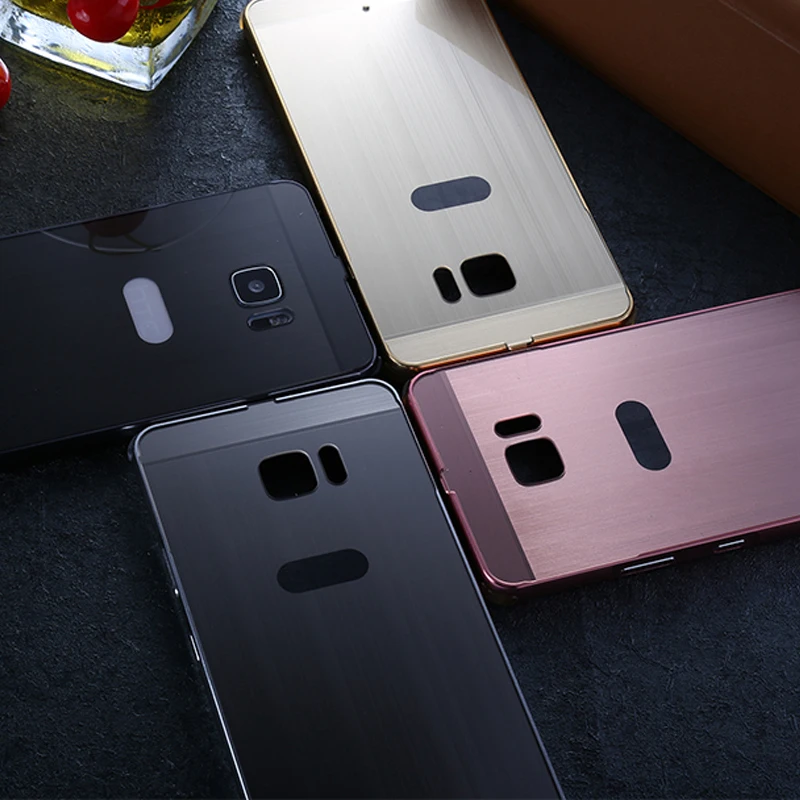 

For HTC U Ultra HTC Ocean HTC Ocean Note Case Brushed Back Cover Hard Case with Plating Metal Frame Case for HTC U Ultra 5.7"