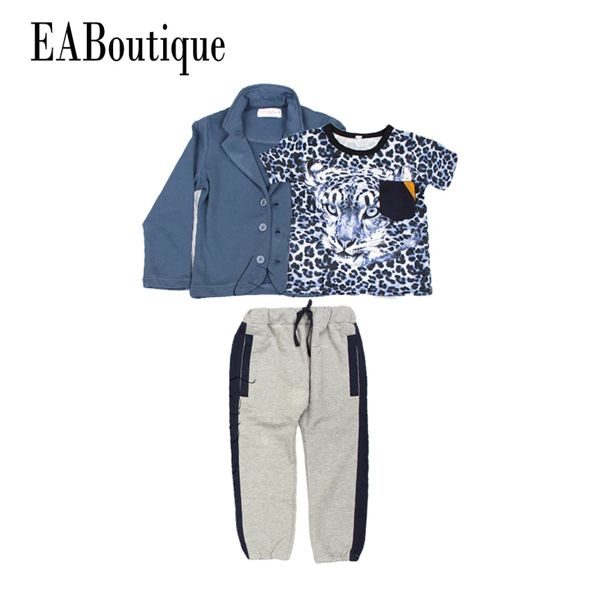 EABoutique Новая мода детская спортивная Одежда Устанавливает дети мальчики