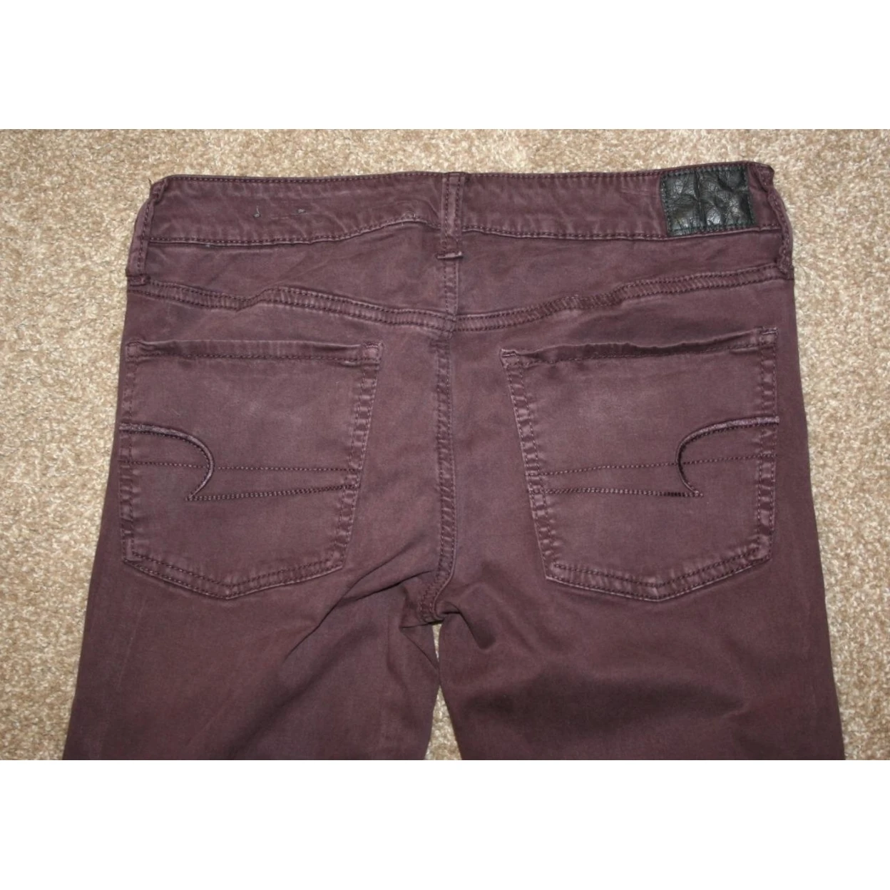 AMERICAN EAGLE Jeans 6 Jegging 28 x 28 1/2 Super Stretch Dark Purple (4)